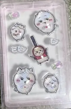【匿名配送】ちいかわ　うさぎ　ハチワレ　キラキラシール　ぷくぷくシール