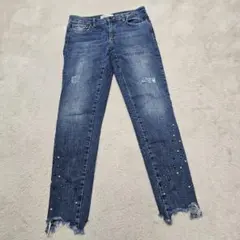 ザラベーシック/ZARA BASIC クロップド デニム【S】切りっぱなし