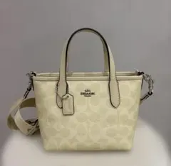 COACHコーチ　シティ ミニ トート バッグ・シグネチャー キャンバス
