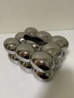 陶器素材　メタリックのティッシュボックス