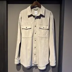ZARA ベージュ スエード風 シャツ