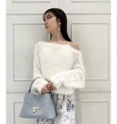 SNIDEL ミックスヤーンニットプルオーバー