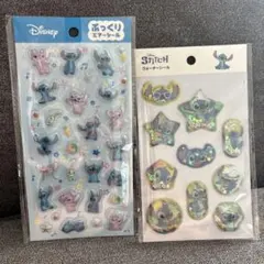 ディズニー スティッチ シール 2枚セット　ウォーターシール　ぷっくりエアシールのサムネイル