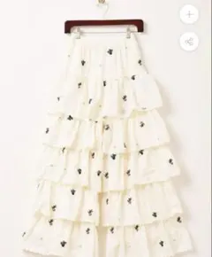 Meridian フラワー刺繍 フリルパンツ Top of the hill