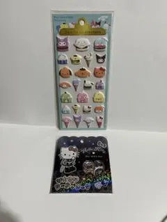 サンリオキャラクターマシュマロシール&おはじきフレークシール2点セット