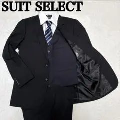スーツセレクト 3ピース オッドベスト付き　Y6 ブラック　ストライプ　ビジネス