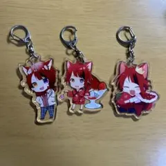 すとぷり 莉犬 アクリルキーホルダー 3つ