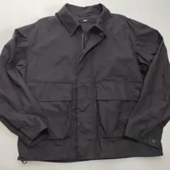 UNIQLO:C コットンショートブルゾン ブラック Lサイズ 25SS