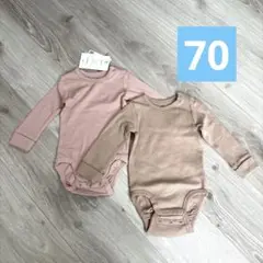 H&M 70 長袖　ロンパース　新品　タグ付き