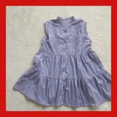 【美品】エレンサーレデュエ　レディース　ノースリーブ　チュニック　パープル　春夏のサムネイル