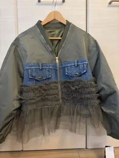 ひ*な様 値下げ！新品タグ付きチュールとデニム付きMA-1ジャケット