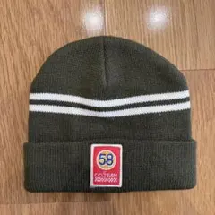 キッズ用　オリーブグリーン ニット帽