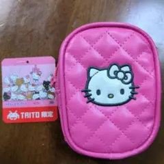 （新品・未使用）ハローキティ キルティングポーチ TAITO限定　ピンク