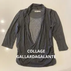 七分袖カットソー　グレー　COLLAGE GALLARDAGALANTE