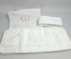 ディオールDior ハンドタオルセット 巾着袋 刺繍ロゴ 非売品