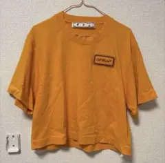 Off-White ロゴパッチ クロップドTシャツ オレンジのサムネイル