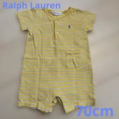 Ralph Lauren ベビー　イエロー ストライプ　ロンパース 70