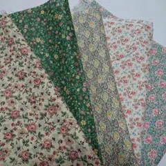 小花のミニカット布 (昔懐かしいUSAコットン)