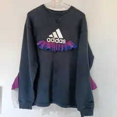 adidas 古着 リメイク トレーナー