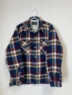 ノーブランド　オーバーサイズシャツジャケット チェック柄　メンズ　M
