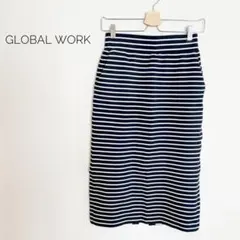 【GLOBAL WORK】グローバルワーク ボーダー ロングスカートのサムネイル