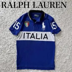 ラルフローレン ポロシャツ ビックポニー イタリア ITALIA ブルー XS