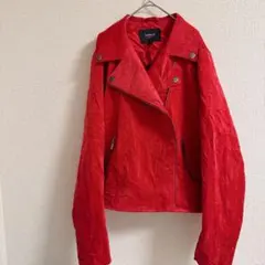 TORRID【サイズ1】レッド ライダースジャケット