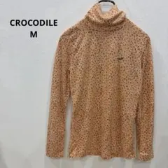 CROCODILE M タートルネックカットソー 総柄 オレンジ ハイネックのサムネイル
