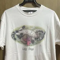 古着 90〜00s Harrison 猫 Tシャツ　USA製