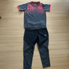 adidas ジャージ上下セット グレー/ピンク