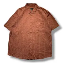 【F2508】Eddie Bauer　半袖シャツ　サイズL　ブラウン系のサムネイル