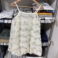 アイボリー フラワーレース キャミソール