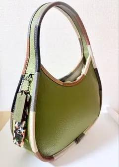 美品　CoachTopiaコーチ　エルゴ　ブラウン ブラック ハンドバッグ m14220_1.jpg