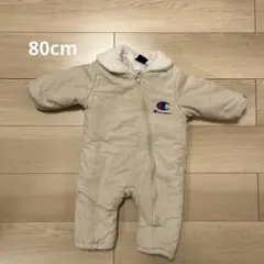 ベビー服 Champion ベージュロンパース カバーオール 80サイズ