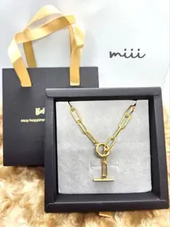 大流行♡マンテルネックレス　サージカルステンレス　ゴールド(^-^)/