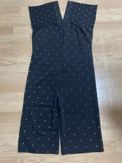 刺繍入りシャーリングサロペット⚫︎ブラックMサイズのサムネイル