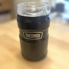 サーモス 保冷缶ホルダー 350ml缶用 2wayタイプ マットブラック