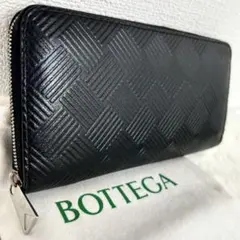 【美品】BOTTEGA VENETA デボス イントレ ラウンドジップ RFID