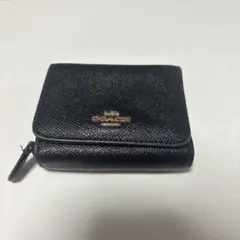COACH 黒 レザー 三つ折り財布　my_nai1様