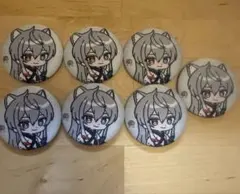 どぬくさん　刺繍缶バッジ 7個セット　カラフルピーチ　からぴち