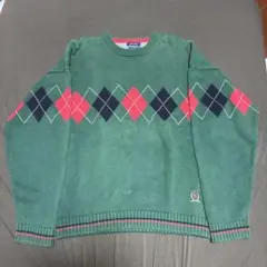 TOMMY HILFIGER アーガイル柄セーター L