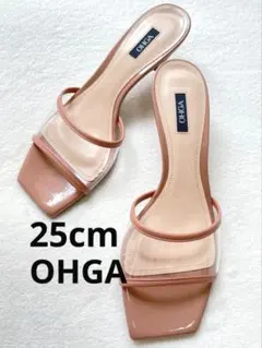 OHGA クリアサンダル　ミュール　ピンク　LL 25cm OHGA クリアサンダル ミュール ピンク LL 25cm - メルカリ