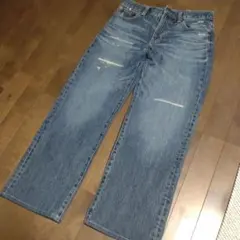 UNIQLO JW ANDERSON ストレートジーンズ ダメージ