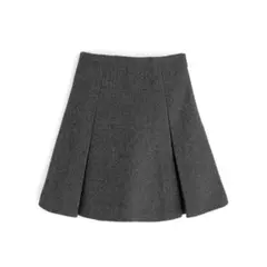 GRL インパン裏地付ボックスプリーツフレアミニスカート[mei41]