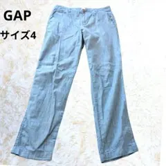 GAP ストレートパンツ コットン100 ライトブルー 4 M