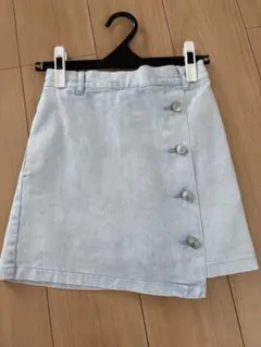 WEGO ライトブルー ボタン付きミニスカート Fサイズ