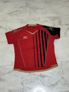Mizuno 半袖 卓球ウェア レッド/ブラック