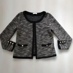 INDEXストライプニットカーディガン