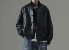 SKOOKUM A-1ブラック シープレザージャケット L スクーカム