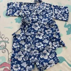 ハイビスカス柄甚平　100